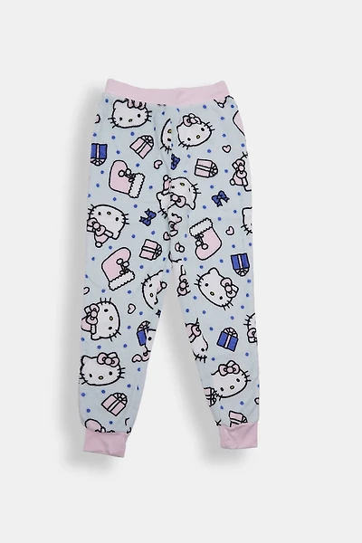 Girls Hello Kitty Gifts Plush Pajama Pant - Blue /