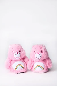 Girls' Care Bears Stuffed Plush Slippers - Light Pink /