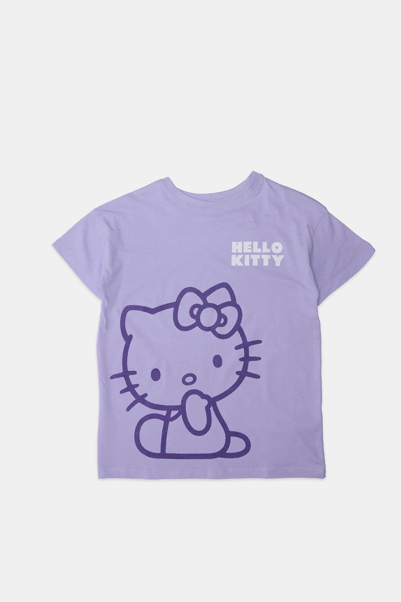 Girls Hello Kitty Graphic T-Shirt - Lilac /