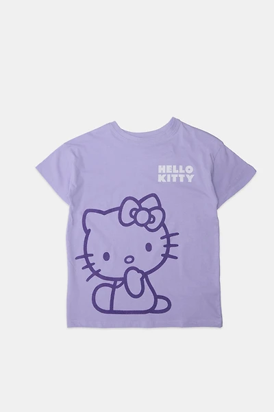 Girls Hello Kitty Graphic T-Shirt - Lilac /