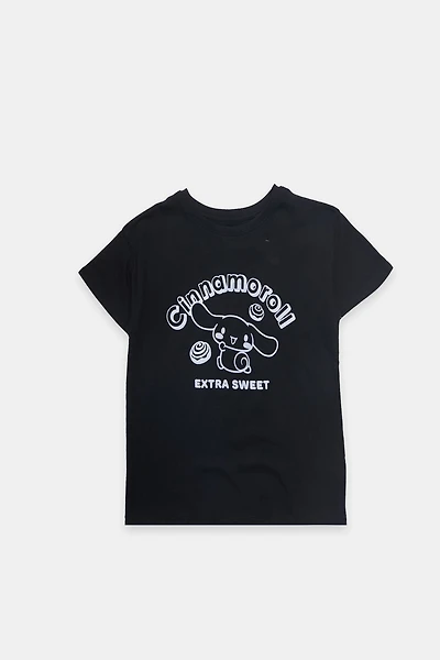 Girls Cinnamoroll Extra Sweet T-Shirt - Black /