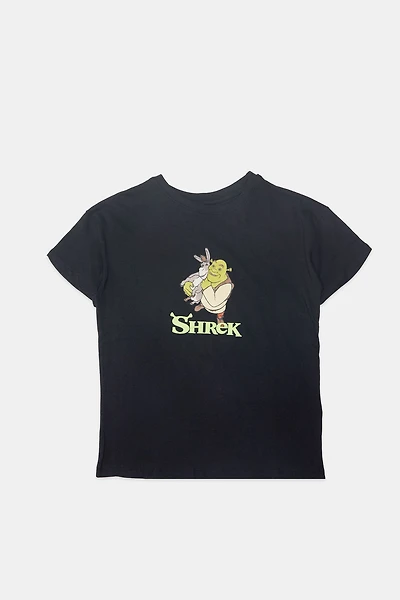 Girls Shrek & Donkey Graphic T-Shirt - Black /