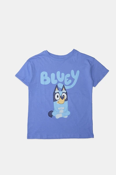 Girls Bluey Graphic T-Shirt - Magenta /