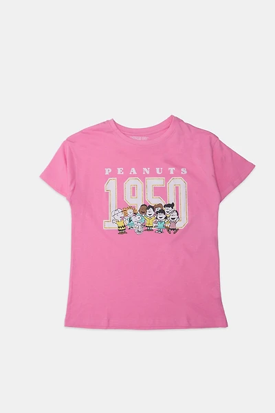 Girls Peanuts 1950 Graphic T-Shirt - Pink /