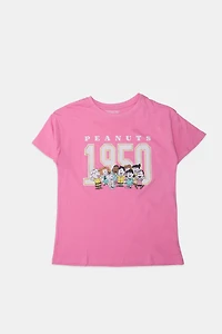 Girls Peanuts 1950 Graphic T-Shirt - Pink /