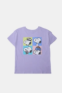 Girls Peanuts Snoopy Graphic T-Shirt - Lilac /