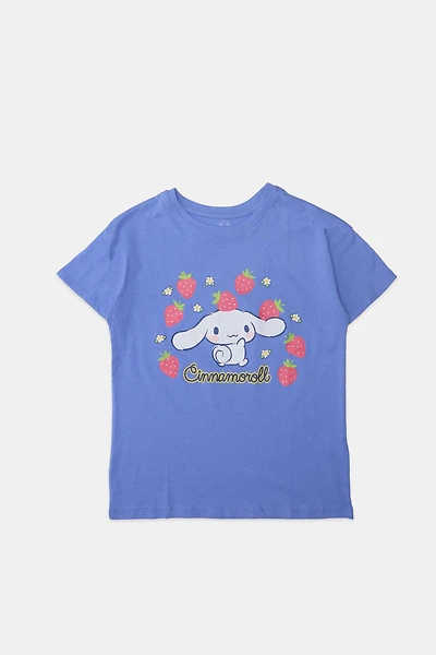 Girls Cinnamoroll Strawberry Graphic T-Shirt - Magenta /