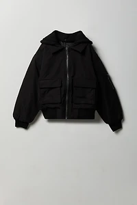 Youth Hooded Bomber Jacket - /