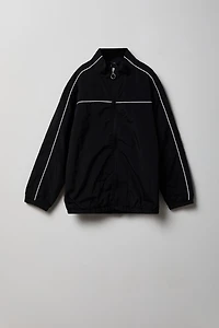 Youth Zip-Up Nylon Jacket - Black /