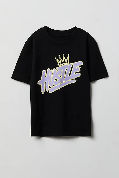 Youth Hustle Graphic Tee - Black /