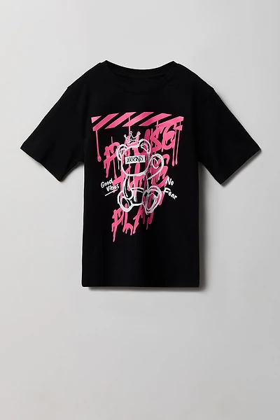Youth Good Vibes Graphic Tee - Black /
