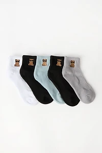 Youth Bear Ankle Socks 5-Pack - Multi / O/S
