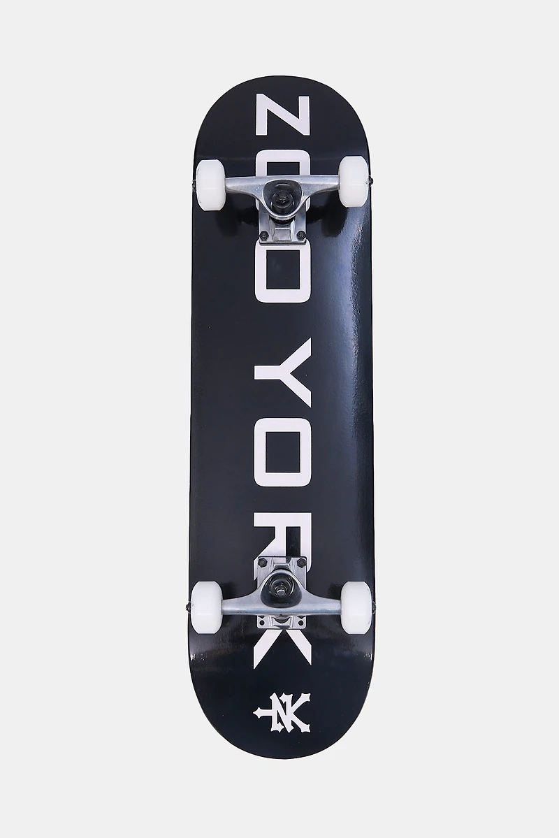 Zoo York Long Logo Skateboard 8" - Black / 8