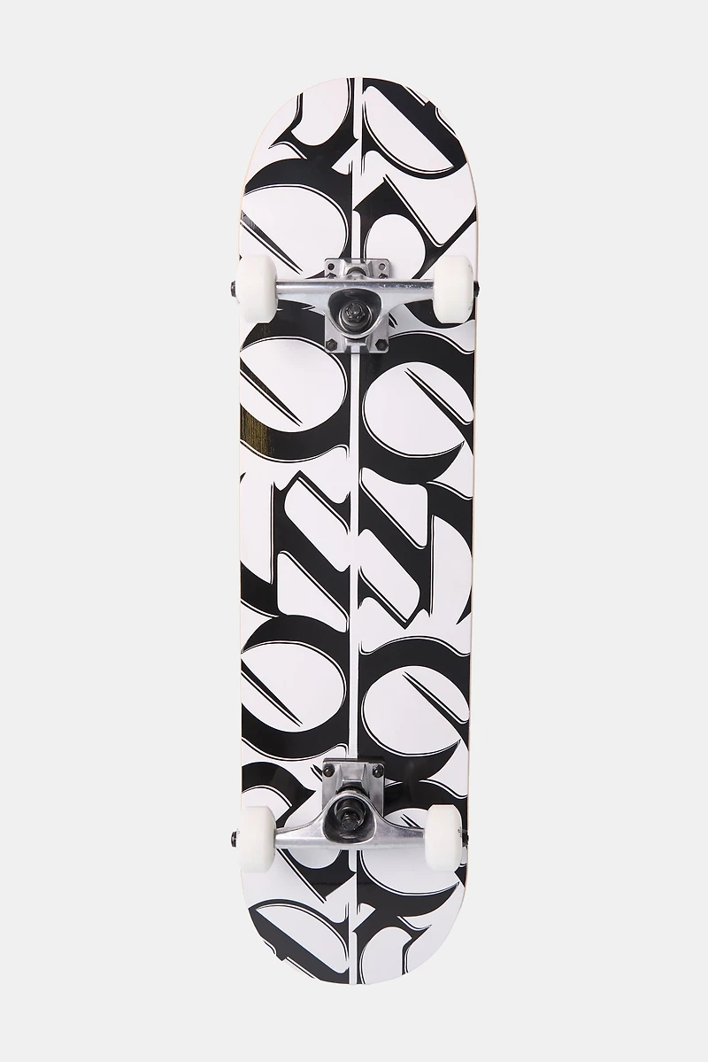 Zoo York Logo Pattern Skateboard 7.75" - Black /