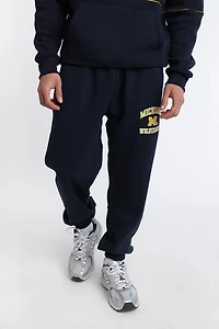 Michigan Wolverines Embroidered Navy Sweatpants - /