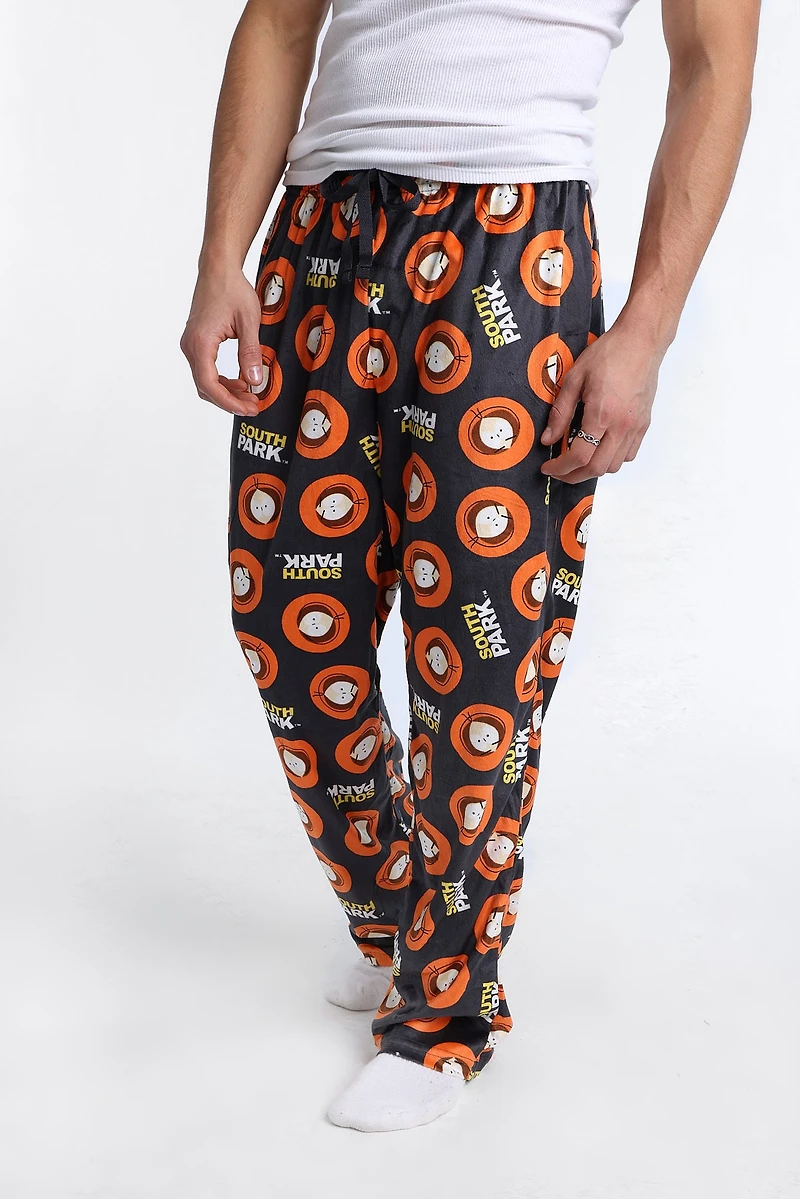 South Park Kenny Silky Fleece Pajama Pants - Black /