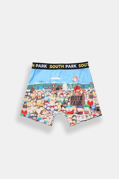 South Park Crowd Printed Boxer Briefs - Blue /