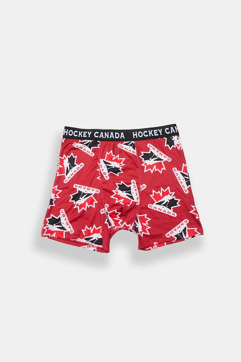 Hockey Canada Printed Boxer Briefs - Red /