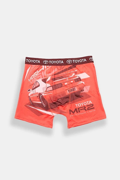 Toyota MR2 Printed Boxer Brief - Red /