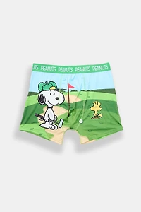 Peanuts Snoopy & Woodstock Golfing Boxer Brief - Green /