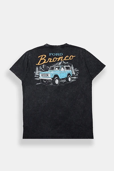 Mens Ford Bronco Stonewashed Graphic Tee - Black /