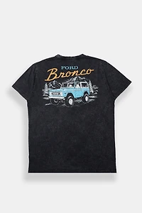 Mens Ford Bronco Stonewashed Graphic Tee - Black /