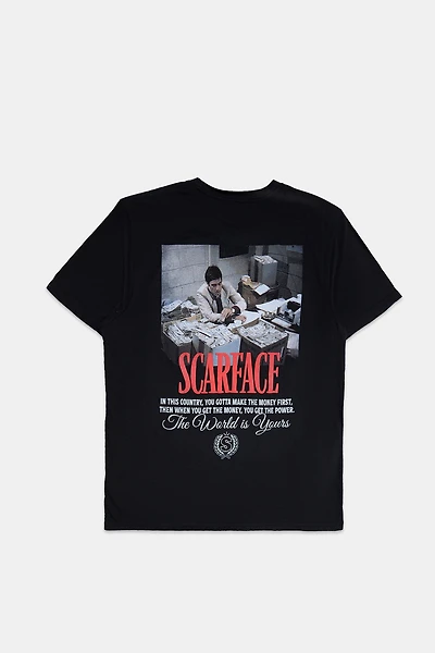 Mens Scarface Money Graphic T-Shirt - Black /