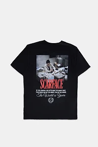 Mens Scarface Money Graphic T-Shirt - Black /