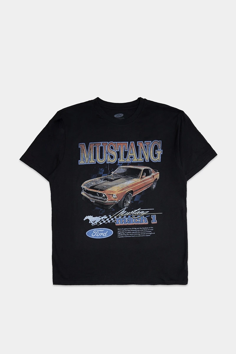 Mens Ford Mustang Graphic T-Shirt - Black /