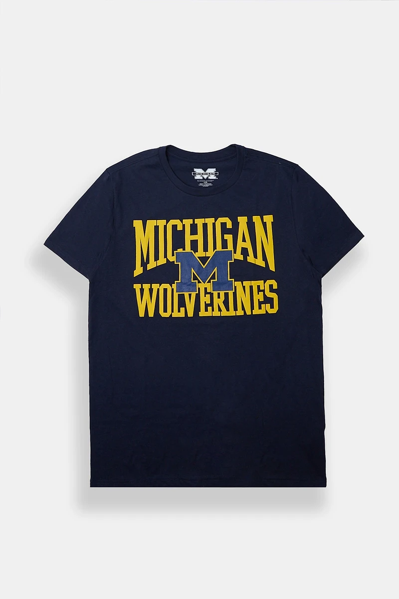 Mens Michigan Wolverines Graphic Tee - Navy /