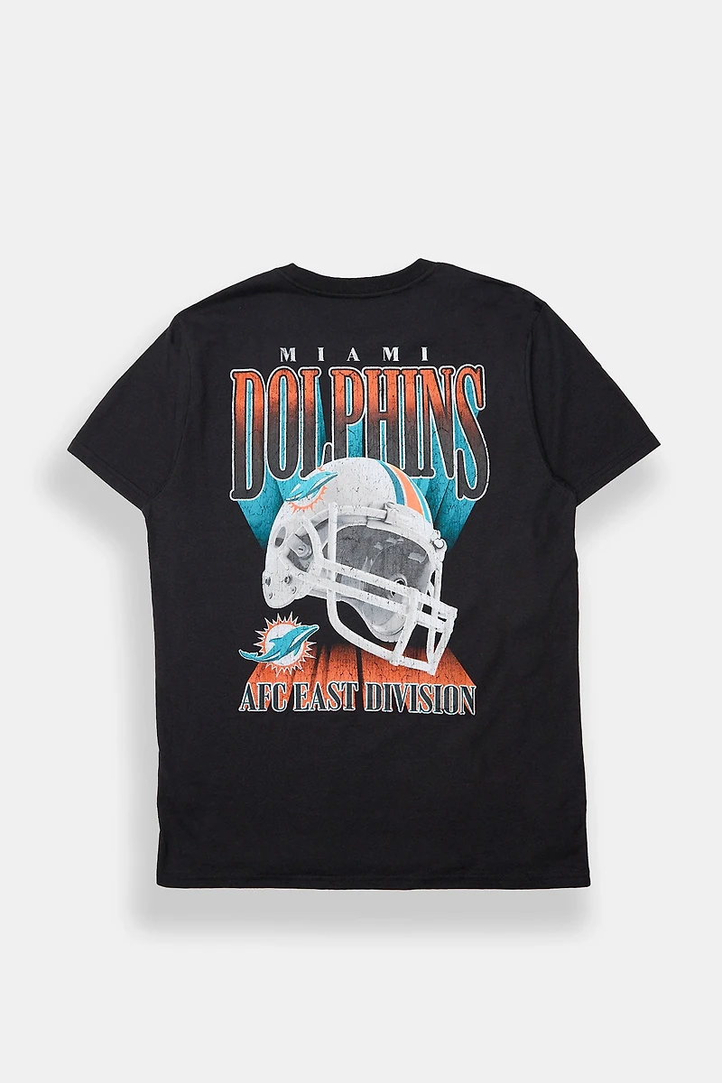 Mens Miami Dolphins Graphic Oversized Tee - Black /