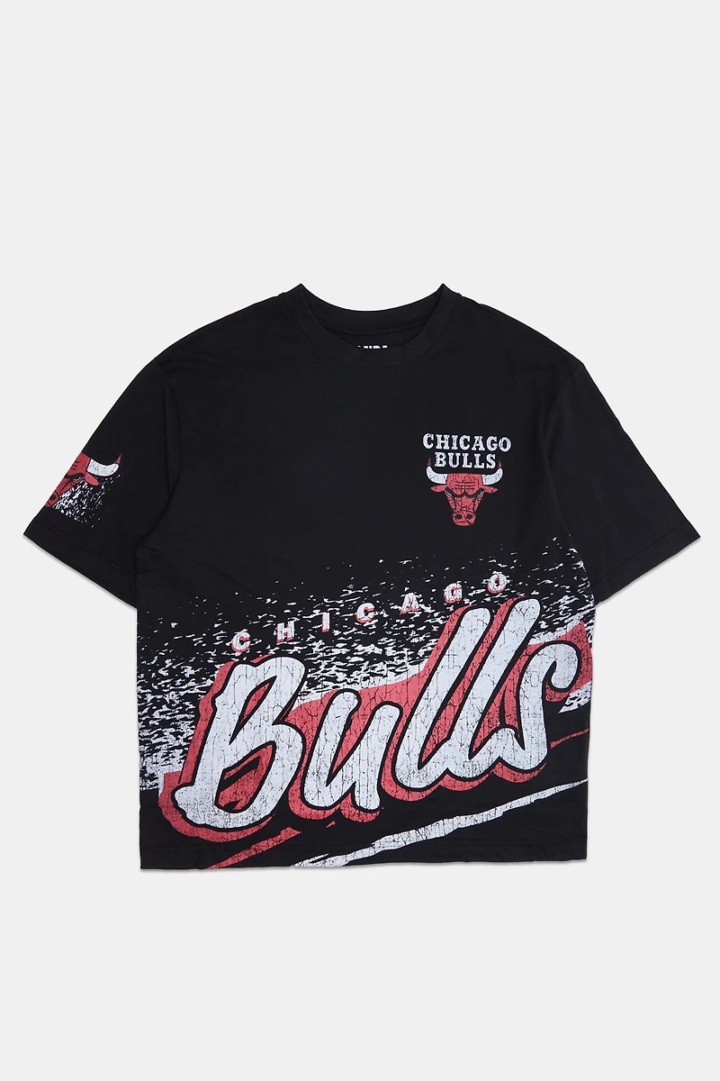 Mens Chicago Bulls Oversized T-Shirt - Black /
