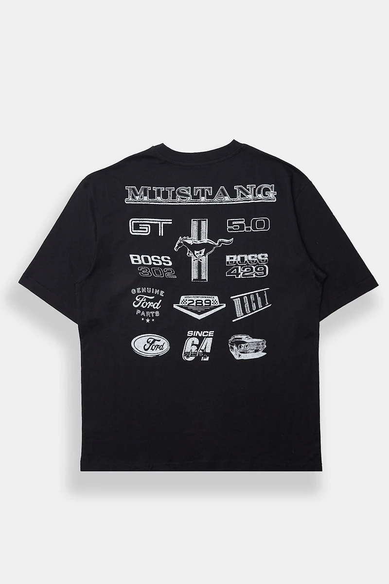 Ford Logo Graphic Oversized Tee - Black /