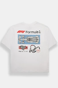 Formula 1 Final Lap Graphic Oversized Tee - White /
