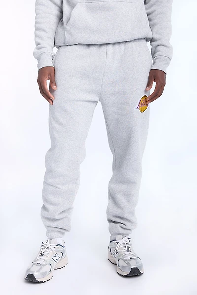 Mens LA Lakers Grey Melange Sweatpant - Light /