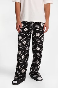 Halloween Silky Fleece Pajama Pants - Black /