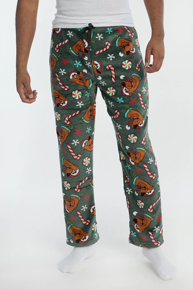Mens Scooby-Doo Holiday Pajama Pant - Teal /