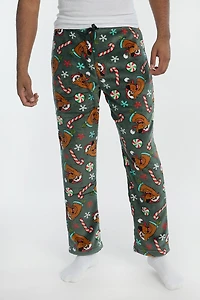 Mens Scooby-Doo Holiday Pajama Pant - Teal /