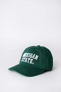 Mens Michigan State Dad Hat - Green / O/S