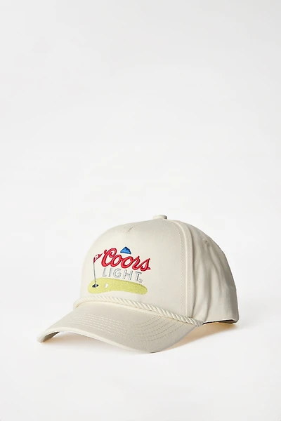 Coors Light Golf Embroidered Baseball Cap - Oatmeal / O/S
