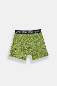 Mens The Grinch Faces Boxer Brief - Green /