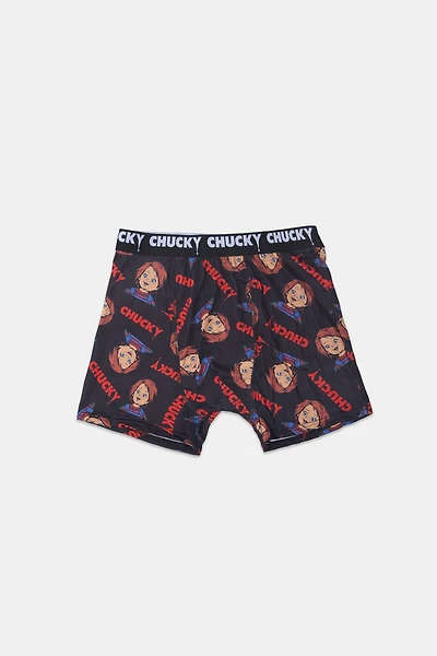Mens Chucky Halloween Boxer Brief - Black /