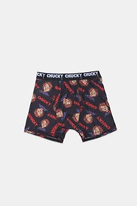 Mens Chucky Halloween Boxer Brief - Black /