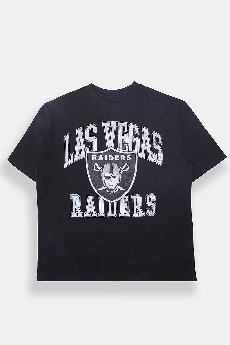Mens Las Vegas Raiders Oversized T-Shirt - Black /