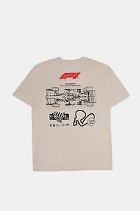 Mens Formula 1 Final Lap T-Shirt - Natural /