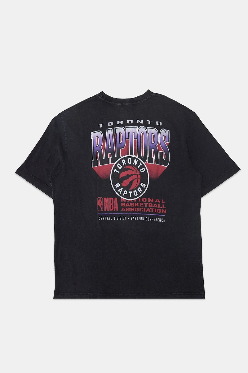 Mens Raptors Gradient Logo Oversized T-Shirt - Black /