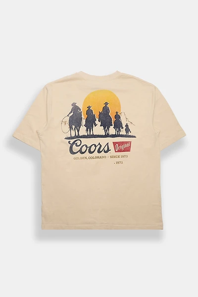 Coors Cowboys Graphic Oversized Tee - Heather Grey /