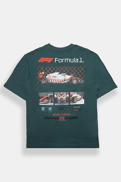 Formula 1 Graphic Oversized Tee - Turquoise /