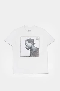 Mens Tupac Portrait T-Shirt - White /