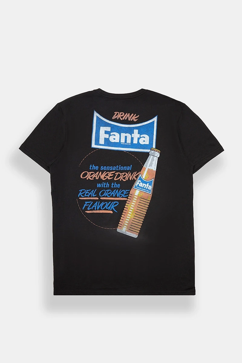 Drink Fanta Orange Graphic Tee - Black /